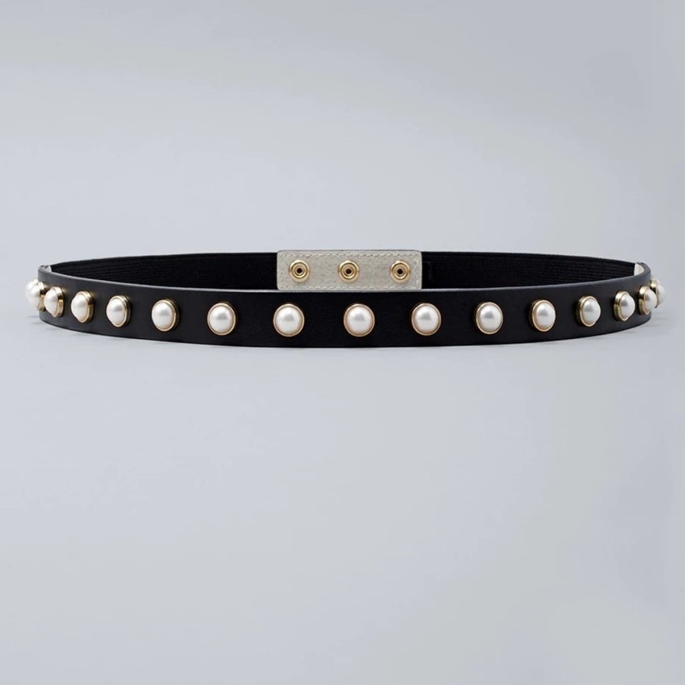 Faux Pearl Skinny Stretch Belt by WHBM